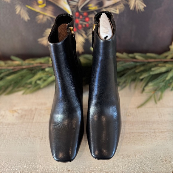 Cole Haan Chrystie Square Toe Bootie 75mm in Black Leather (Grand 360) - Picture 6 of 10